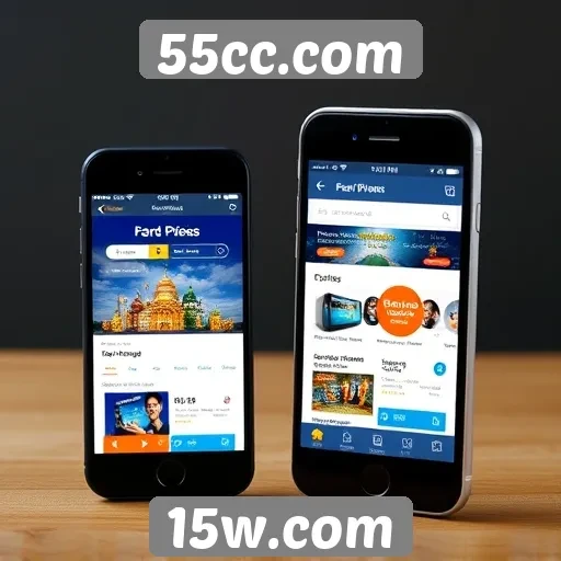 Usabilidade do site 55cc.com em dispositivos móveis